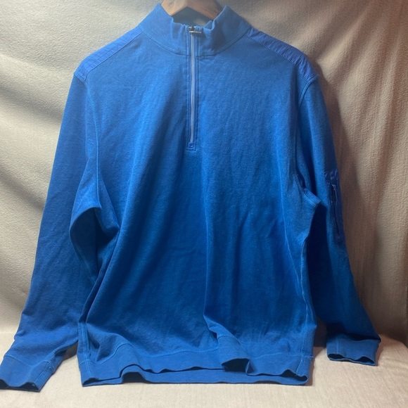 Bugatchi 1/4 zip blue pullover size large - Picture 1 of 5
